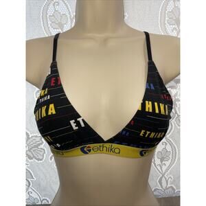 Ethika Bra Black Yellow Size Small